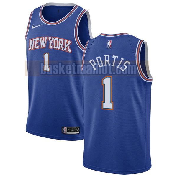 Maillot nba New York Knicks 2020-21 saison déclaration Homme Bobby Portis 1 Bleu