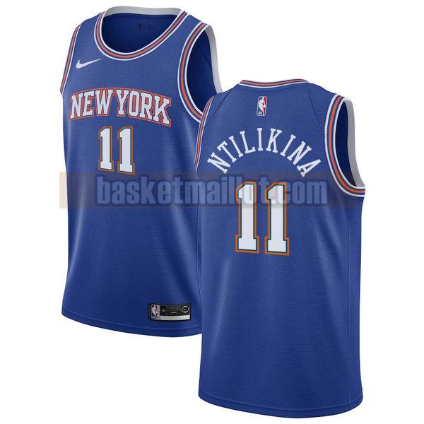 Maillot nba New York Knicks 2020-21 saison déclaration Homme Frank Ntilikina 11 Bleu