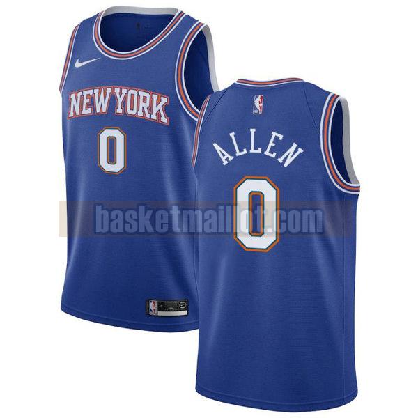 Maillot nba New York Knicks 2020-21 saison déclaration Homme Kadeem Allen 0 Bleu