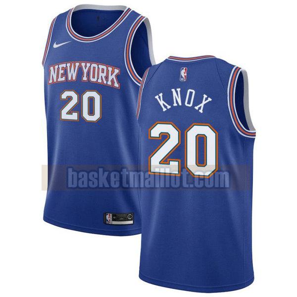Maillot nba New York Knicks 2020-21 saison déclaration Homme Kevin Knox 20 Bleu