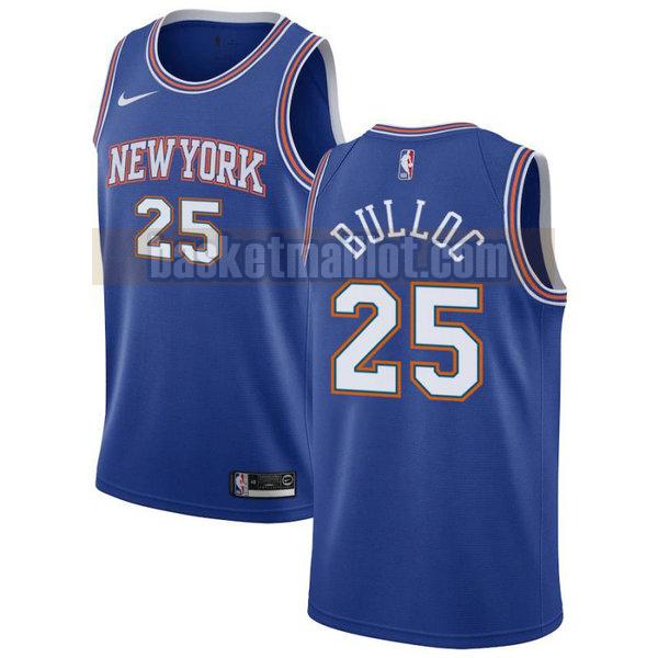Maillot nba New York Knicks 2020-21 saison déclaration Homme Reggie Bullock 25 Bleu