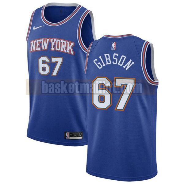Maillot nba New York Knicks 2020-21 saison déclaration Homme Taj Gibson 67 Bleu
