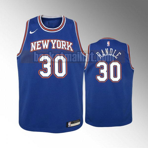 Maillot nba New York Knicks 2020-21 saison déclaration enfant Julius Randle 30 Bleu