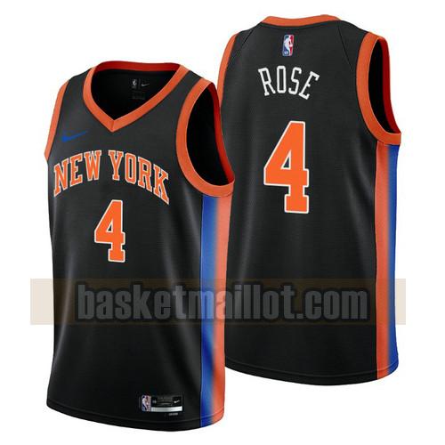 Maillot nba New York Knicks 2022-2023 City Edition Homme Derrick Rose 4 Noir