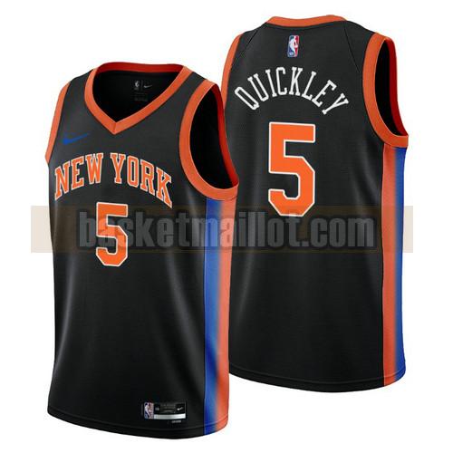 Maillot nba New York Knicks 2022-2023 City Edition Homme Immanuel Quickley 5 Noir