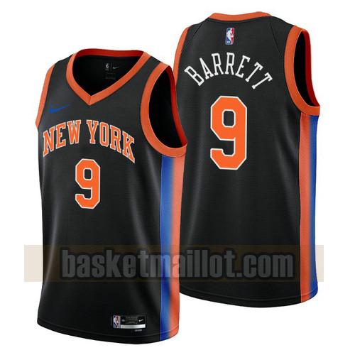 Maillot nba New York Knicks 2022-2023 City Edition Homme Rj Barrett 9 Noir