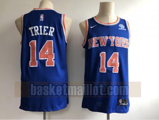 Maillot nba New York Knicks Basketball Homme Allonzo Trier 14 Bleu