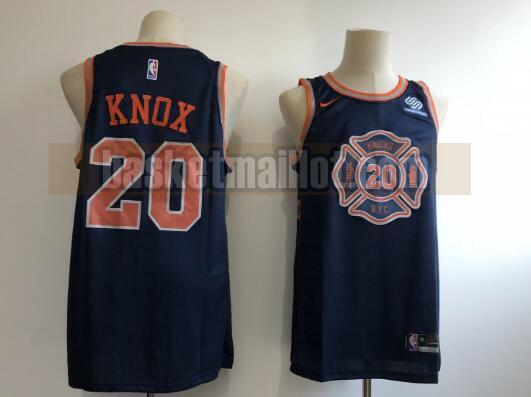Maillot nba New York Knicks Basketball Homme Kevin Knox 20 Bleu marino