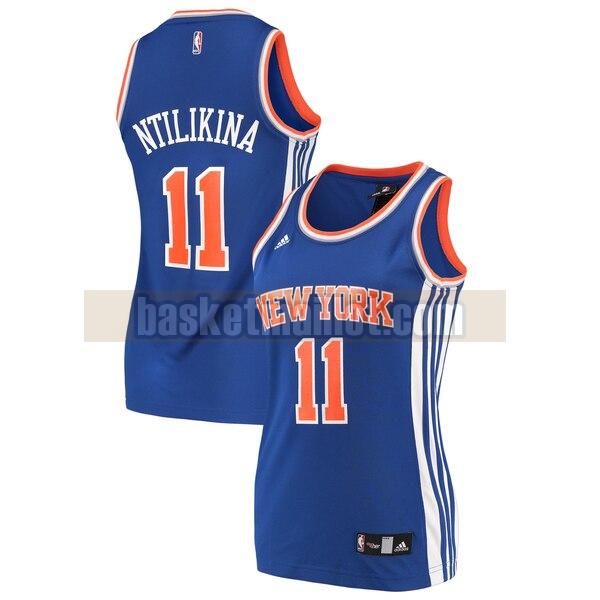 Maillot nba New York Knicks Réplique Femme Frank Ntilikina 11 Bleu