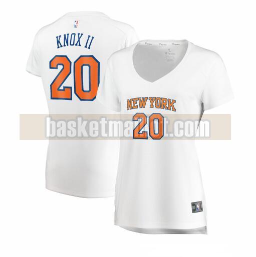 Maillot nba New York Knicks association edition Femme Kevin Knox II 20 Blanc