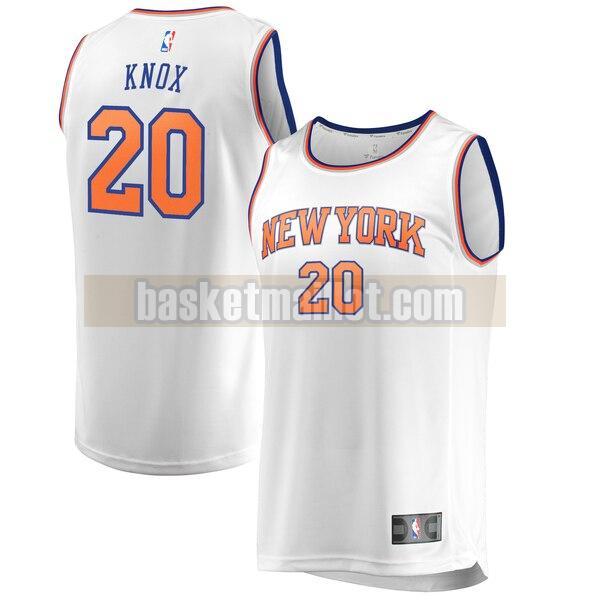 Maillot nba New York Knicks association edition Homme Kevin Knox 20 Blanc