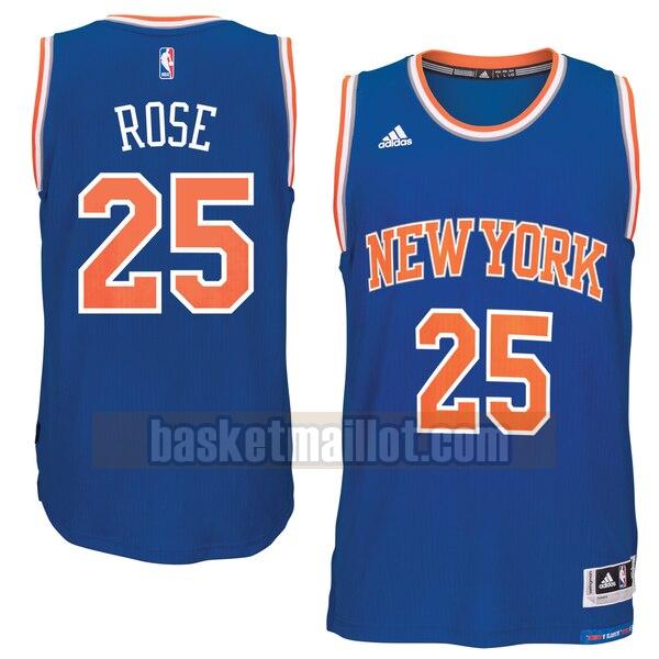 Maillot nba New York Knicks climacool Road Swingman Homme Derrick Rose 25 Bleu