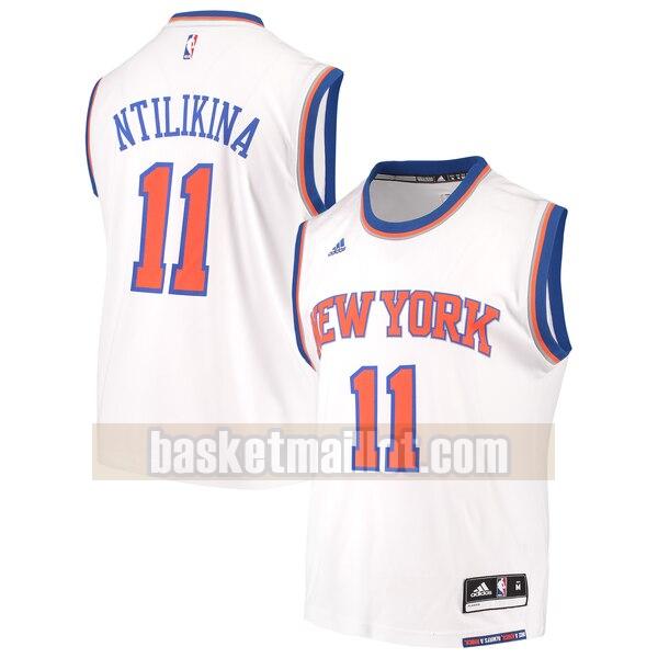 Maillot nba New York Knicks domicile Réplique Homme Frank Ntilikina 11 Blanc