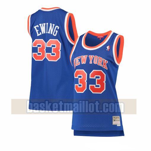 Maillot nba New York Knicks hardwood classics Femme Patrick Ewing 33 Bleu