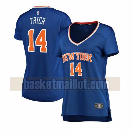 Maillot nba New York Knicks icon edition Femme Allonzo Trier 14 Bleu