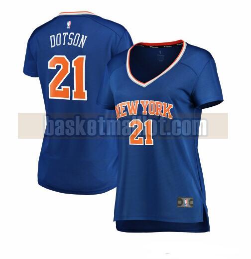 Maillot nba New York Knicks icon edition Femme Damyean Dotson 21 Bleu
