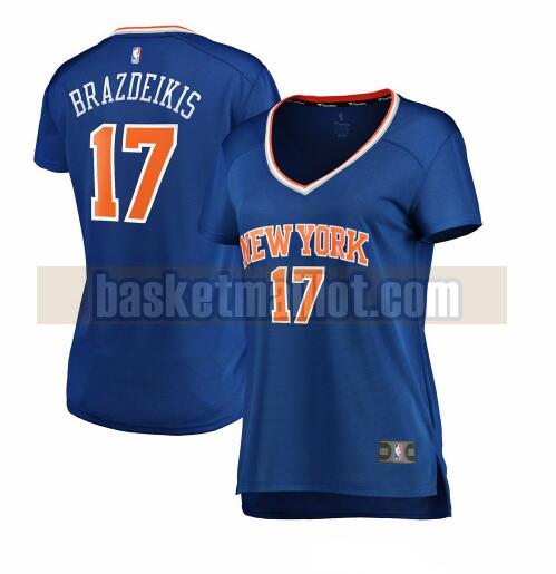 Maillot nba New York Knicks icon edition Femme Ignas Brazdeikis 17 Bleu