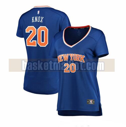 Maillot nba New York Knicks icon edition Femme Kevin Knox 20 Bleu