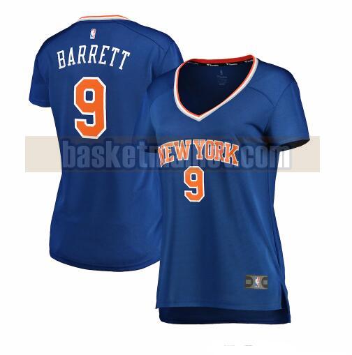 Maillot nba New York Knicks icon edition Femme RJ Barrett 9 Bleu