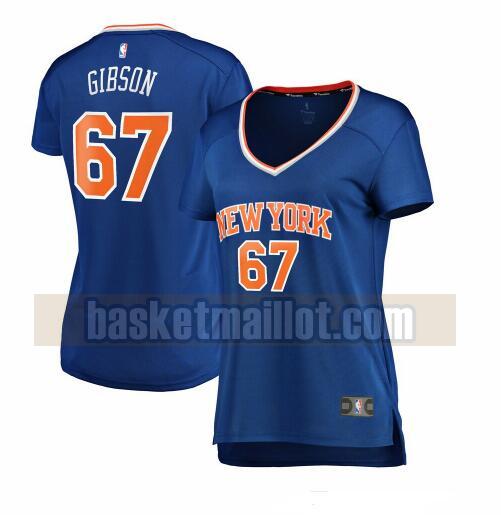 Maillot nba New York Knicks icon edition Femme Taj Gibson 67 Bleu