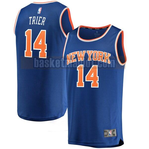 Maillot nba New York Knicks icon edition Homme Allonzo Trier 14 Bleu