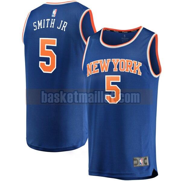 Maillot nba New York Knicks icon edition Homme Dennis Smith Jr 5 Bleu