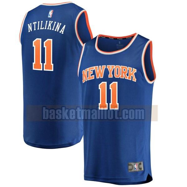 Maillot nba New York Knicks icon edition Homme Frank Ntilikina 11 Bleu