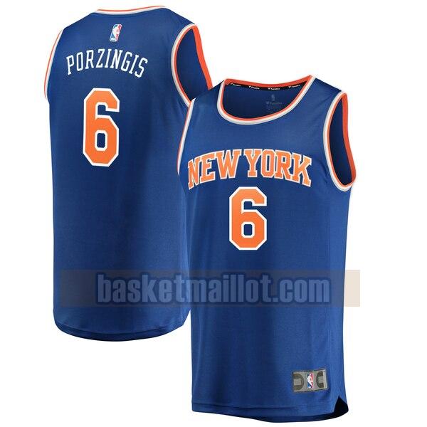 Maillot nba New York Knicks icon edition Homme Kristaps Porzingis 6 Bleu