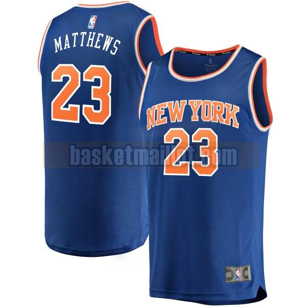 Maillot nba New York Knicks icon edition Homme Wesley Matthews 23 Bleu