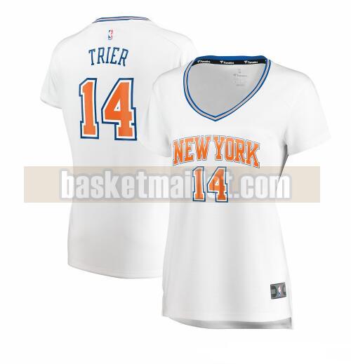 Maillot nba New York Knicks statement edition Femme Allonzo Trier 14 Blanc