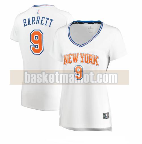 Maillot nba New York Knicks statement edition Femme RJ Barrett 9 Blanc