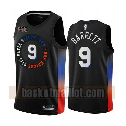 Maillot nba New York Knicks Édition City 2020-21 Homme RJ Barrett 9 Noir