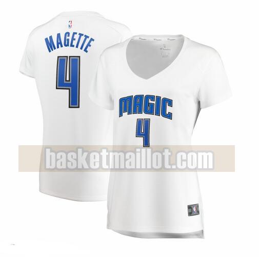 Maillot nba Orlando Magic association edition Femme Josh Magette 4 Blanc