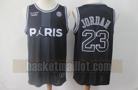 Maillot nba Paris Saint Germain Basketball Homme Michael Jordan 23 Noir