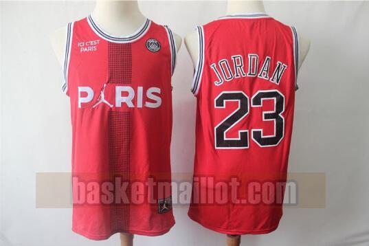 Maillot nba Paris Saint Germain Basketball Homme Michael Jordan 23 Rouge