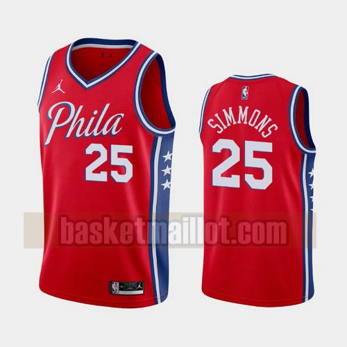 Maillot nba Philadelphia 76ers 2020-21 Statement Homme Ben Simmons 25 Rouge