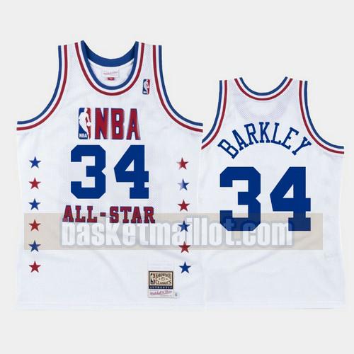 Maillot nba Philadelphia 76ers All Star 1988 Homme Charles Barkley 34 Blanc