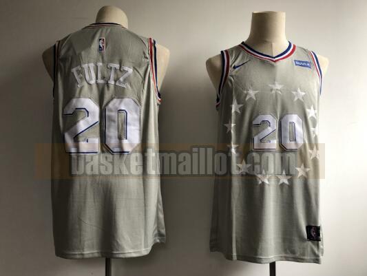 Maillot nba Philadelphia 76ers Basketball Homme Markelle Fultz 20 gris