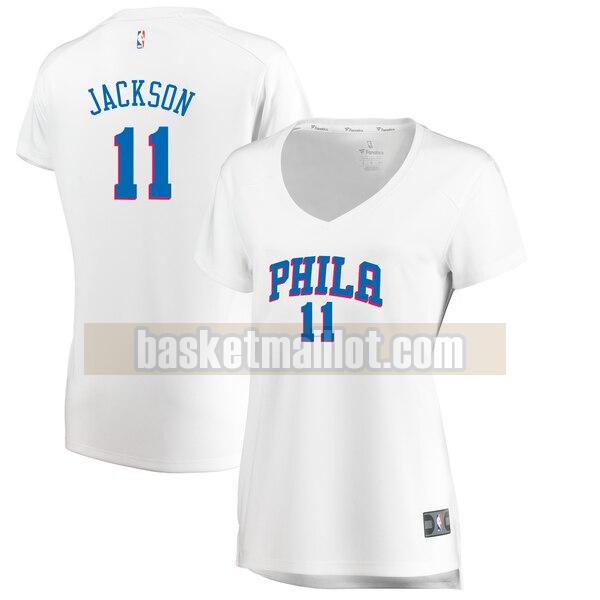 Maillot nba Philadelphia 76ers association edition Femme Demetrius Jackson 11 Blanc