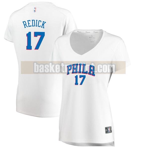 Maillot nba Philadelphia 76ers association edition Femme JJ Redick 17 Blanc