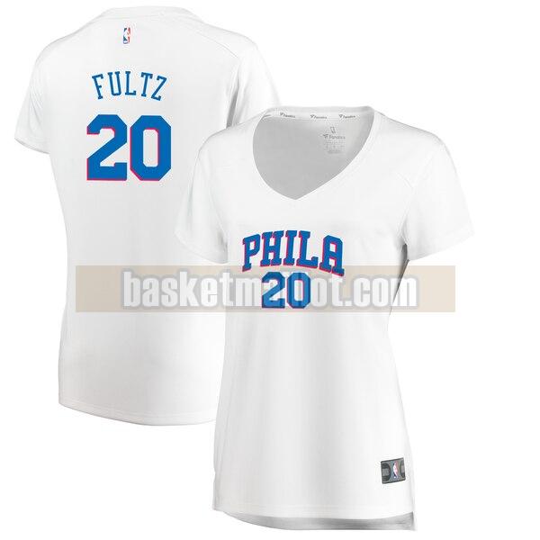 Maillot nba Philadelphia 76ers association edition Femme Markelle Fultz 20 Blanc