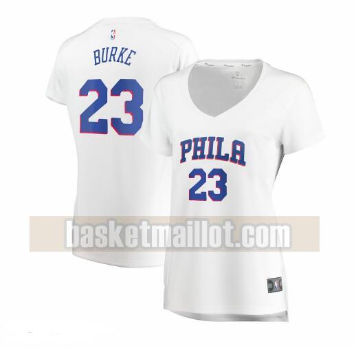 Maillot nba Philadelphia 76ers association edition Femme Trey Burke 23 Blanc