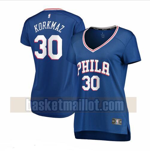 Maillot nba Philadelphia 76ers icon edition Femme Furkan Korkmaz 30 Bleu