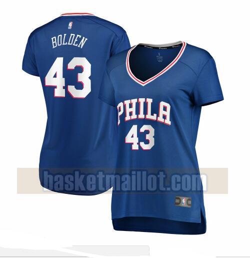 Maillot nba Philadelphia 76ers icon edition Femme Jonah Bolden 43 Bleu