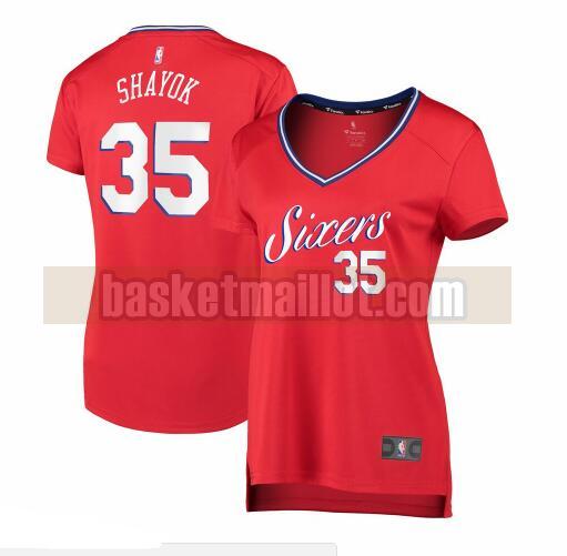 Maillot nba Philadelphia 76ers statement edition Femme Marial Shayok 35 Rouge
