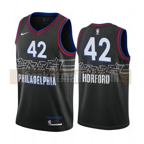 Maillot nba Philadelphia 76ers Édition City 2020-21 Homme Philadelphia 42 Noir