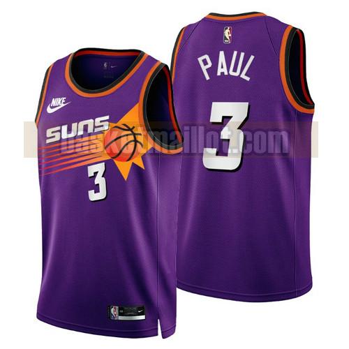 Maillot nba Phoenix Suns 2022-2023 Classic Edition Homme Chris Paul 3 Pourpre
