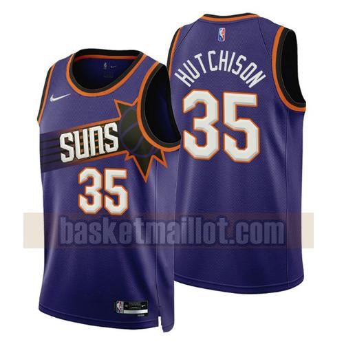 Maillot nba Phoenix Suns 2022-2023 Icon Edition Homme Chandler Hutchison 35 Pourpre