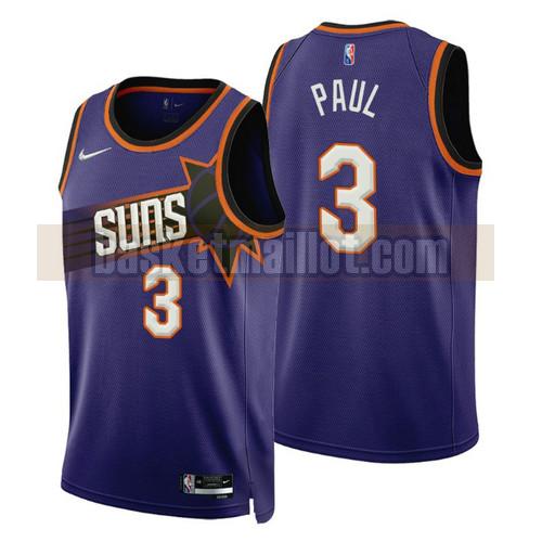 Maillot nba Phoenix Suns 2022-2023 Icon Edition Homme Chris Paul 3 Pourpre