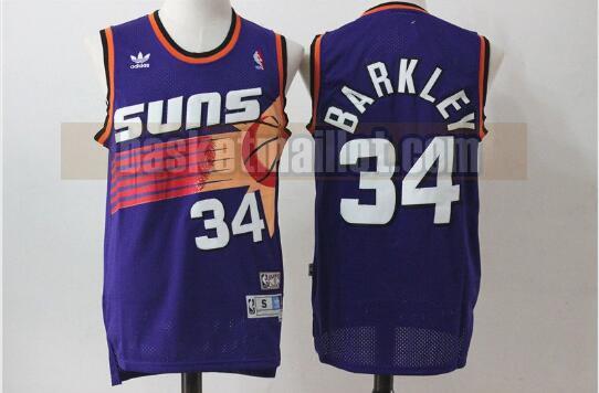 Maillot nba Phoenix Suns Basketball Homme Charles Barkley 34 Pourpre